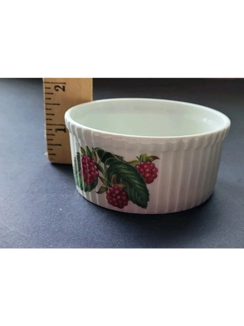 Vtg Porcelaine De Paris French Ramekins Fruit Berries Cottage‎ Garden Set Of 4